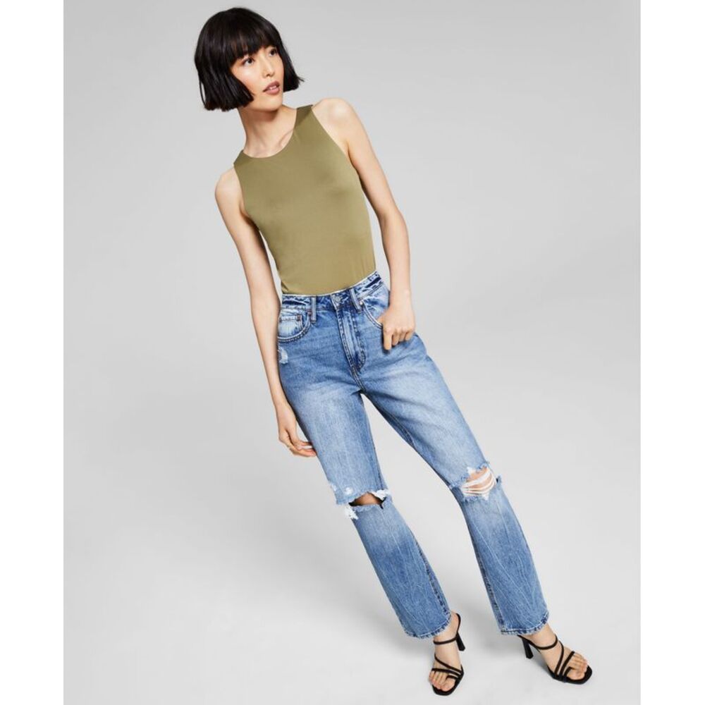 And Now This Now This Womens High Neck Bodysuit